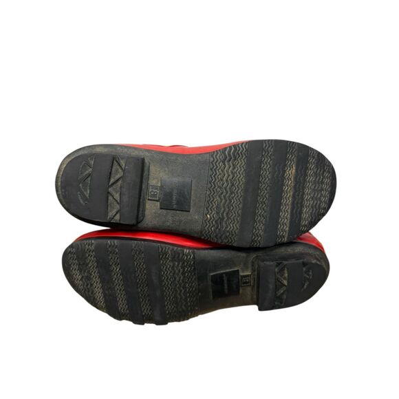 Athletech Women’s 8 Thunder Red Mid Calf Wellie Boot Rubber Rain Snow - Picture 8 of 9